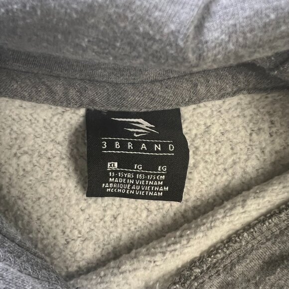 Nike Level Up! Hoodie Boys XL Gray Pullover Youth Hockey Athletic Sweatshirt - Picture 7 of 11